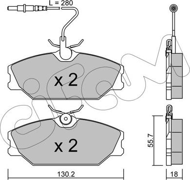 Cifam 822-142-0 - Kit de plaquettes de frein, frein à disque cwaw.fr