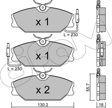 Cifam 822-142-1 - Kit de plaquettes de frein, frein à disque cwaw.fr