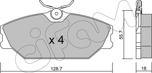 Cifam 822-142-2 - Kit de plaquettes de frein, frein à disque cwaw.fr