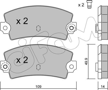 Cifam 822-147-1 - Kit de plaquettes de frein, frein à disque cwaw.fr