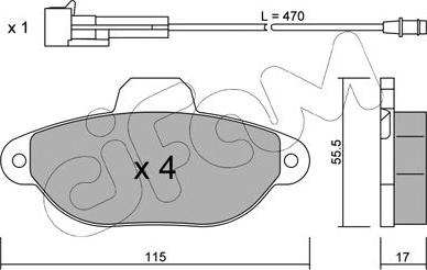 Cifam 822-159-0 - Kit de plaquettes de frein, frein à disque cwaw.fr