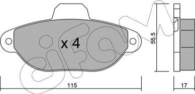 Cifam 822-159-1 - Kit de plaquettes de frein, frein à disque cwaw.fr