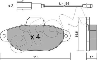 Cifam 822-159-3 - Kit de plaquettes de frein, frein à disque cwaw.fr