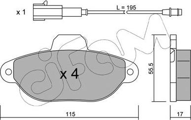 Cifam 822-159-2 - Kit de plaquettes de frein, frein à disque cwaw.fr