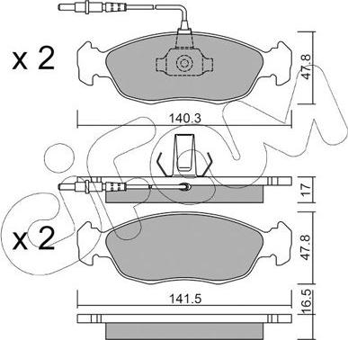 Cifam 822-156-0 - Kit de plaquettes de frein, frein à disque cwaw.fr