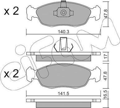 Cifam 822-156-1 - Kit de plaquettes de frein, frein à disque cwaw.fr