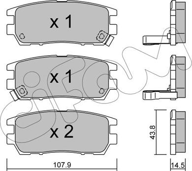 Cifam 822-151-0 - Kit de plaquettes de frein, frein à disque cwaw.fr