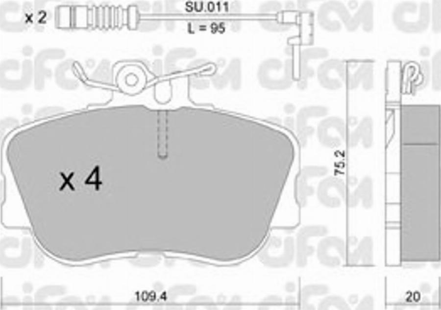 Cifam 822-158-0K - Kit de plaquettes de frein, frein à disque cwaw.fr