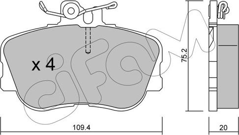 Cifam 822-158-0 - Kit de plaquettes de frein, frein à disque cwaw.fr