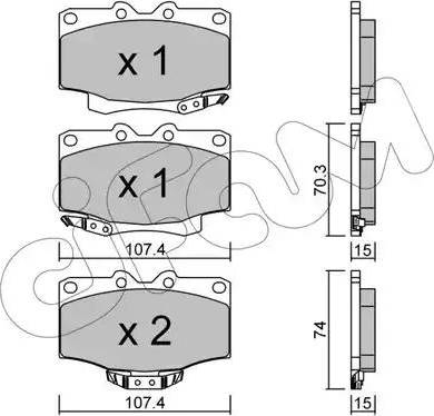 Cifam 822-152-0 - Kit de plaquettes de frein, frein à disque cwaw.fr