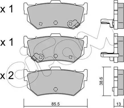 Cifam 822-169-0 - Kit de plaquettes de frein, frein à disque cwaw.fr