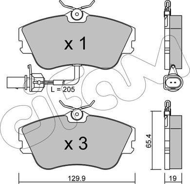 Cifam 822-164-1 - Kit de plaquettes de frein, frein à disque cwaw.fr