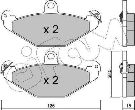 Cifam 822-165-0 - Kit de plaquettes de frein, frein à disque cwaw.fr