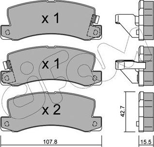 Cifam 822-161-0 - Kit de plaquettes de frein, frein à disque cwaw.fr