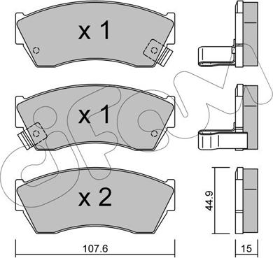 Cifam 822-168-0 - Kit de plaquettes de frein, frein à disque cwaw.fr