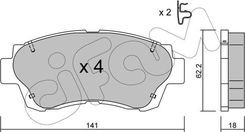 Cifam 822-167-0 - Kit de plaquettes de frein, frein à disque cwaw.fr