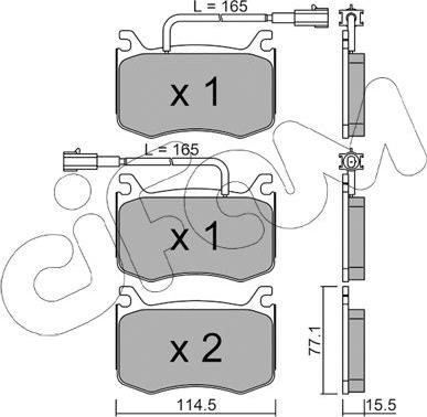 Cifam 822-1099-0 - Kit de plaquettes de frein, frein à disque cwaw.fr