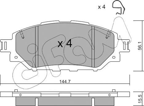 Cifam 822-1090-0 - Kit de plaquettes de frein, frein à disque cwaw.fr