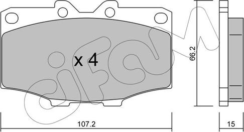 Cifam 822-109-0 - Kit de plaquettes de frein, frein à disque cwaw.fr