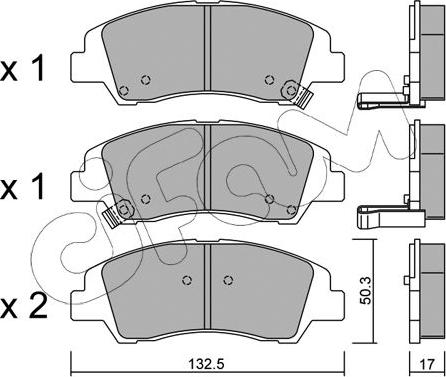 Cifam 822-1091-0 - Kit de plaquettes de frein, frein à disque cwaw.fr