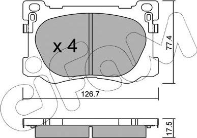 Cifam 822-1093-0 - Kit de plaquettes de frein, frein à disque cwaw.fr