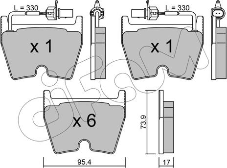 Cifam 822-1043-0 - Kit de plaquettes de frein, frein à disque cwaw.fr