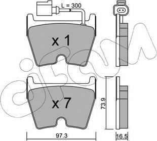 Cifam 822-1043-1 - Kit de plaquettes de frein, frein à disque cwaw.fr