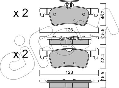 Cifam 822-1042-0 - Kit de plaquettes de frein, frein à disque cwaw.fr