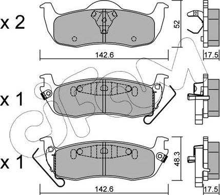 Cifam 822-1047-0 - Kit de plaquettes de frein, frein à disque cwaw.fr