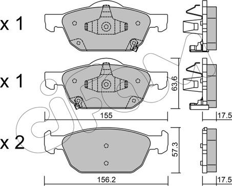 Cifam 822-1009-0 - Kit de plaquettes de frein, frein à disque cwaw.fr