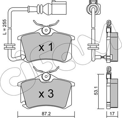 Cifam 822-100-4 - Kit de plaquettes de frein, frein à disque cwaw.fr