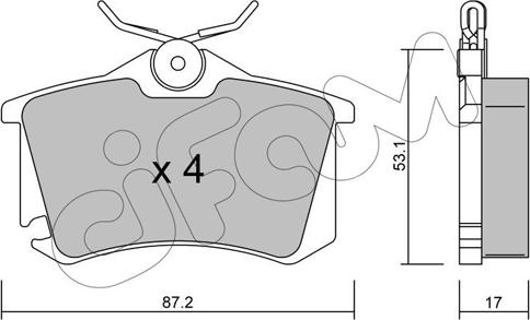 Cifam 822-100-5 - Kit de plaquettes de frein, frein à disque cwaw.fr