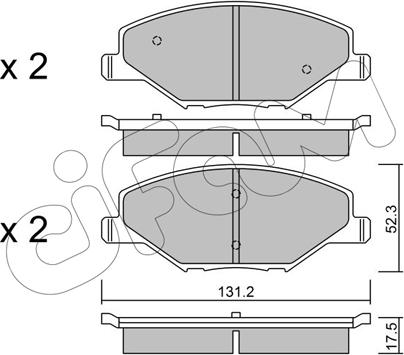 Cifam 822-1006-0 - Kit de plaquettes de frein, frein à disque cwaw.fr