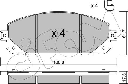 Cifam 822-1000-0 - Kit de plaquettes de frein, frein à disque cwaw.fr