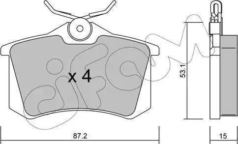 BENDIX 571513 - Kit de plaquettes de frein, frein à disque cwaw.fr