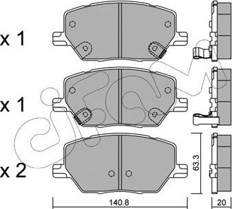 Cifam 822-1001-0 - Kit de plaquettes de frein, frein à disque cwaw.fr