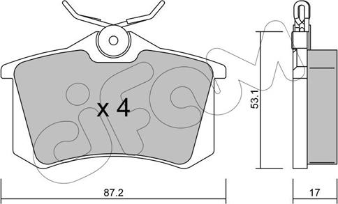 Cifam 822-100-1 - Kit de plaquettes de frein, frein à disque cwaw.fr