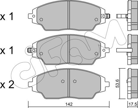 Cifam 822-1008-0 - Kit de plaquettes de frein, frein à disque cwaw.fr