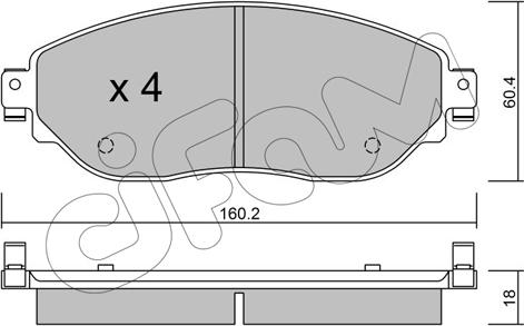 Cifam 822-1003-0 - Kit de plaquettes de frein, frein à disque cwaw.fr