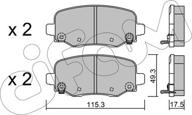 Cifam 822-1002-0 - Kit de plaquettes de frein, frein à disque cwaw.fr