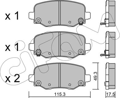 Cifam 822-1002-1 - Kit de plaquettes de frein, frein à disque cwaw.fr