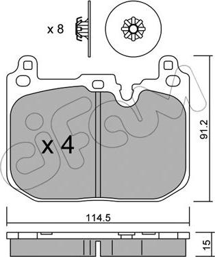 Cifam 822-1015-0 - Kit de plaquettes de frein, frein à disque cwaw.fr