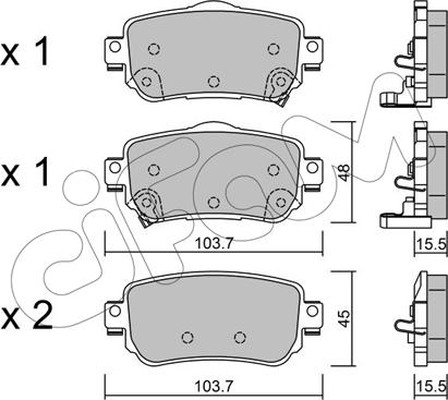 Cifam 822-1011-0 - Kit de plaquettes de frein, frein à disque cwaw.fr