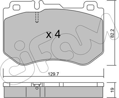 Cifam 822-1018-0 - Kit de plaquettes de frein, frein à disque cwaw.fr