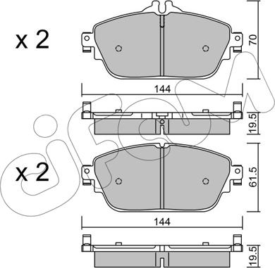 Cifam 822-1017-0 - Kit de plaquettes de frein, frein à disque cwaw.fr