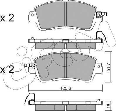 Cifam 822-1085-0 - Kit de plaquettes de frein, frein à disque cwaw.fr