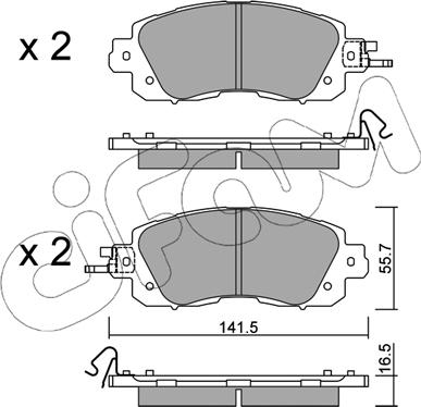 Cifam 822-1080-0 - Kit de plaquettes de frein, frein à disque cwaw.fr