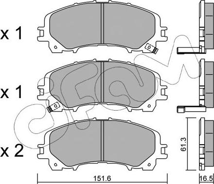 Cifam 822-1082-0 - Kit de plaquettes de frein, frein à disque cwaw.fr