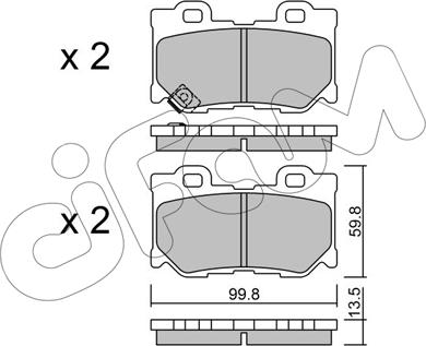 Cifam 822-1030-0 - Kit de plaquettes de frein, frein à disque cwaw.fr