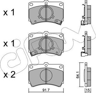 Cifam 822-103-0 - Kit de plaquettes de frein, frein à disque cwaw.fr